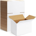 10 Pack 6x4x4 Inch Small Shipping Boxes White Corrugated Cardboard Boxes Mailer for Small Business, Mailing Boxes for