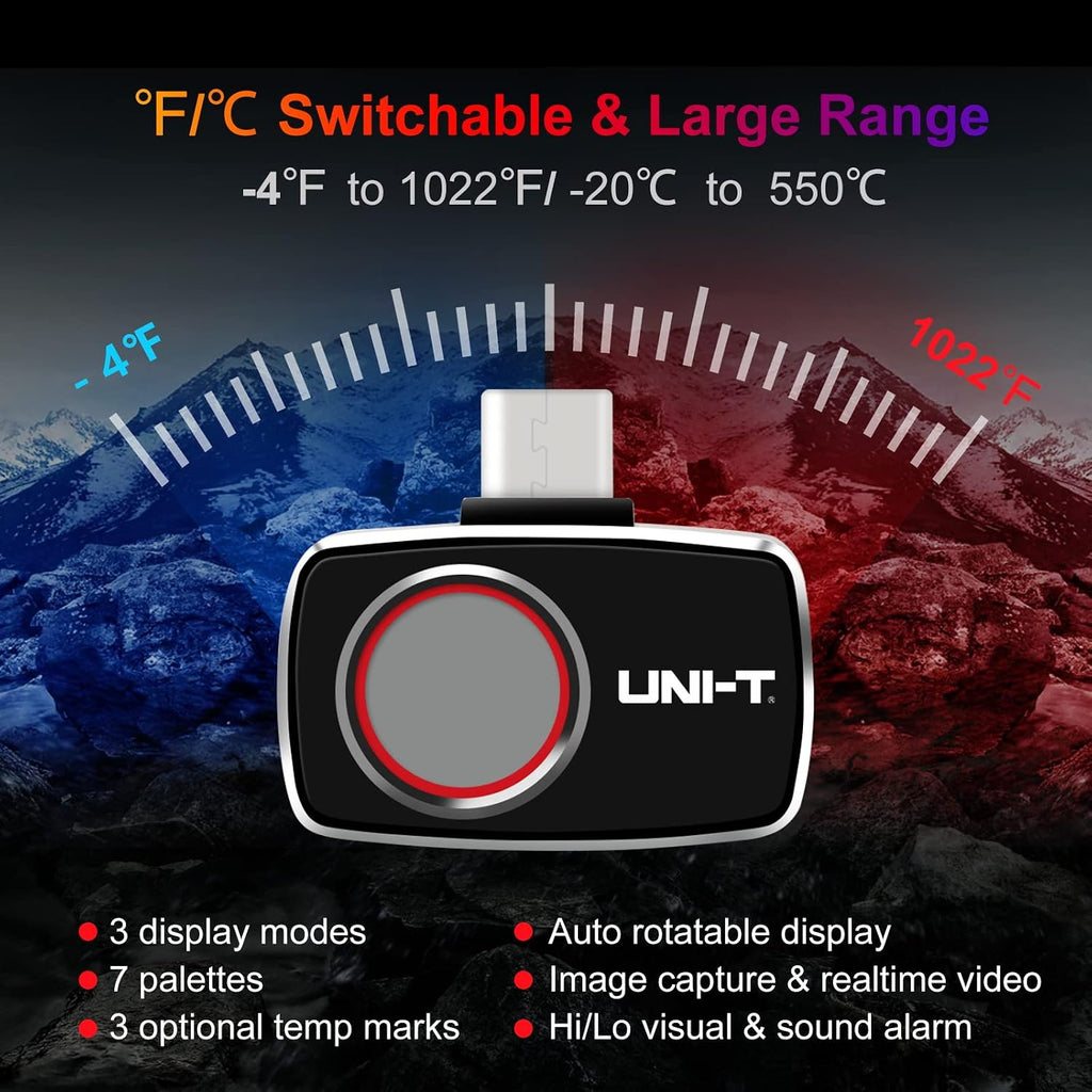 Thermal Camera Android USB-C 256x192 IR High Resolution Infrared Cameras Thermal Imaging Camera for Smartphones