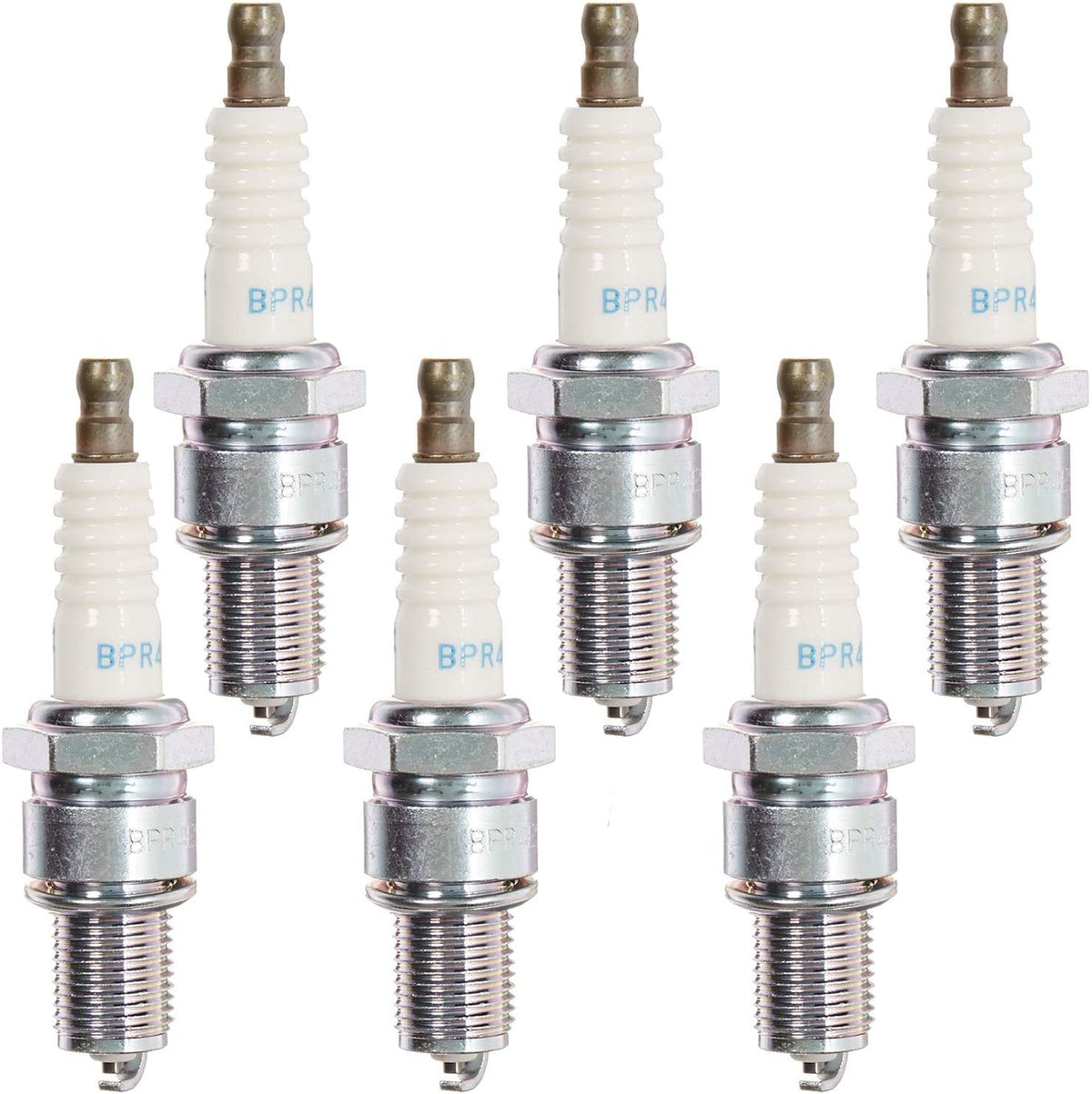 NGK (6578) BPR4ES SOLID Standard Spark Plug, Pack of 6