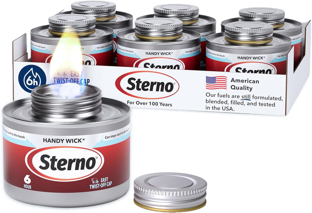 Handy Wick Twist Top Chafing Fuel, 6-Hour Burn, 6 Pack