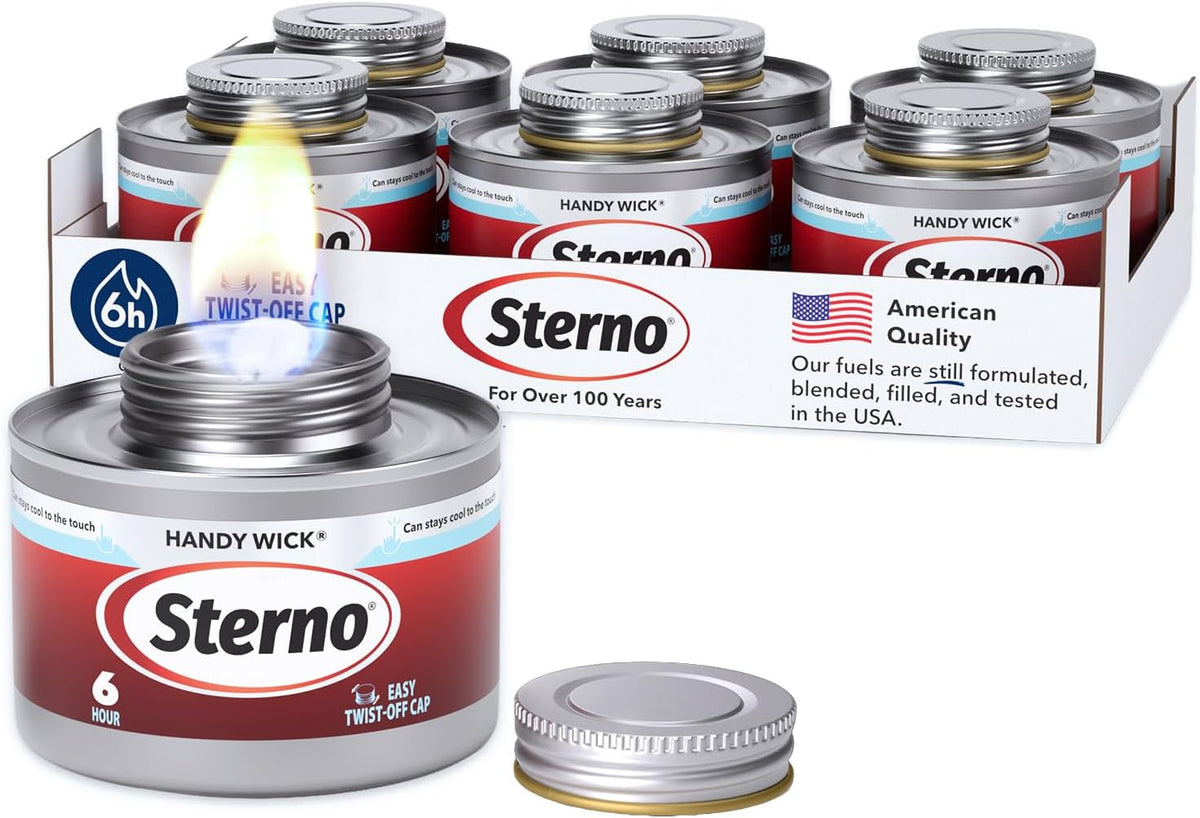 Handy Wick Twist Top Chafing Fuel, 6-Hour Burn, 6 Pack