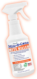 Mite-B-Gone Dust Mite Spray & Mite Killer for Home, Made in USA - 16 oz | Bedding, Furniture, Carpets & Chicken Coops
