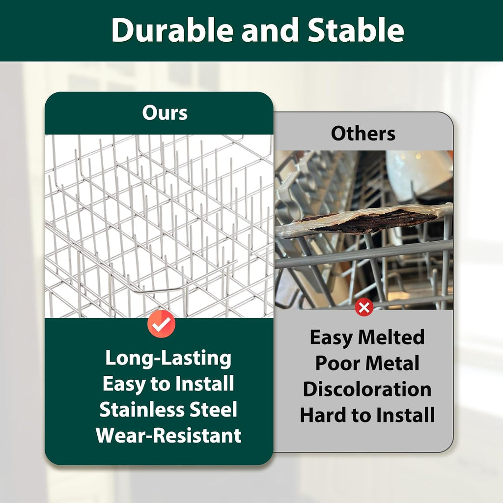 Stainless Steel W10728159 W10525646 Dishwasher Lower Rack Replacement Parts for Maytag Kitchenaid Lower Dish Rack 22’’D x 20.8’’W Kenmore Whirlpool W10780925 W10082825 Dishwasher Bottom Basket 1 Pack