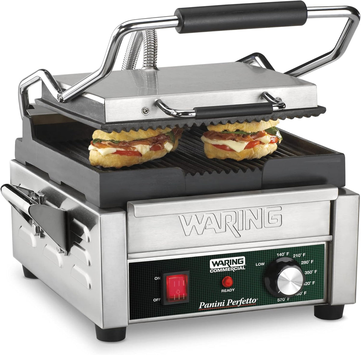Panini Press with 9.75" x 9.25" Cooking Surface & 120V