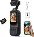 4K HD Pocket Handheld Camcorder, WiFi Enabled Action Camera with 12MP Photos, 170° Wide Angle Lens, 270° Rotating