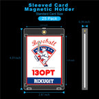25-Pack 130pt Sleeved Card Magnetic Holders