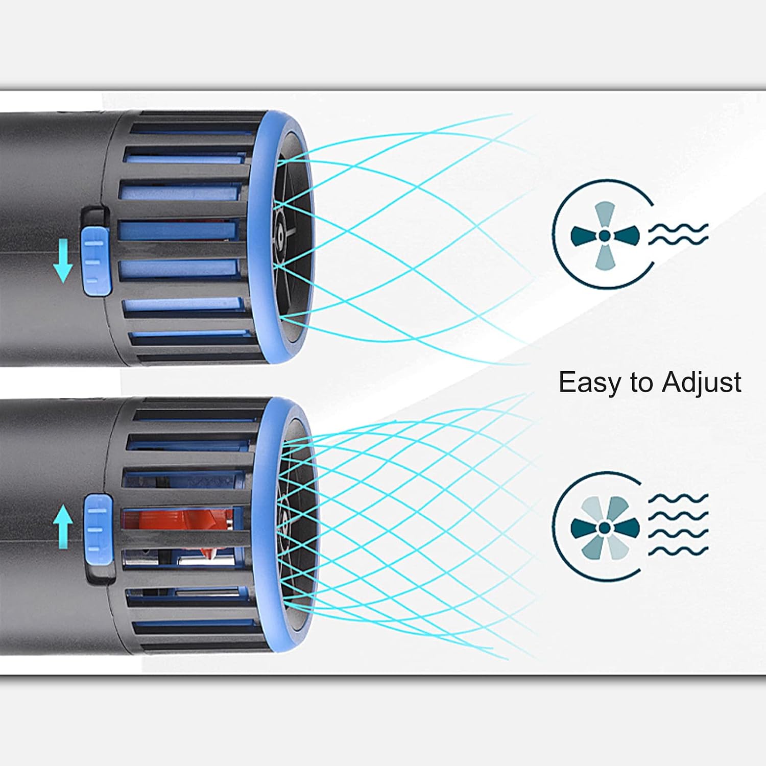 Aquarium Magnetic Dual Powerheads 25W 5400Gph for 30~300Gal Fish Tank Wave Maker Quiet and Strong Submersible Water