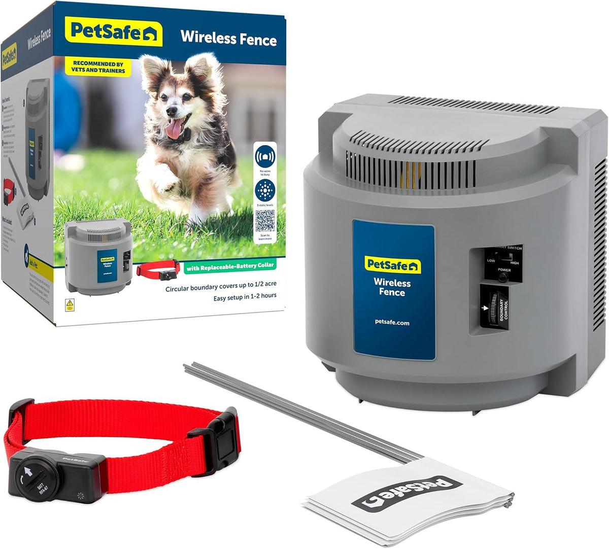 Wireless Pet Containment System, Up to 1/2 Acre