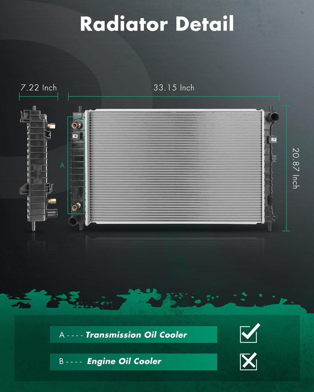 SCITOO Engine Coolant Radiator compatible with Saturn Vue