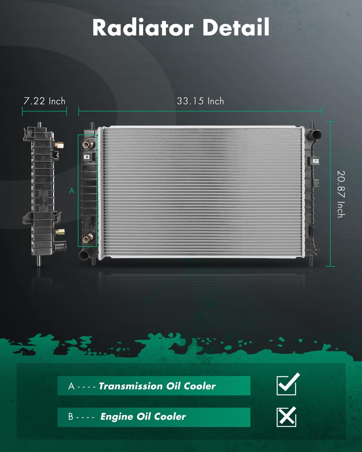 SCITOO Engine Coolant Radiator compatible with Saturn Vue