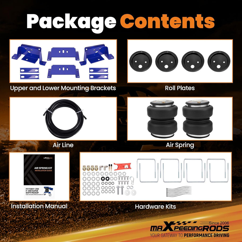 maXpeedingrods 5000 lb Air Suspension Bags Kit for Ford F250 F350 1999-2007
