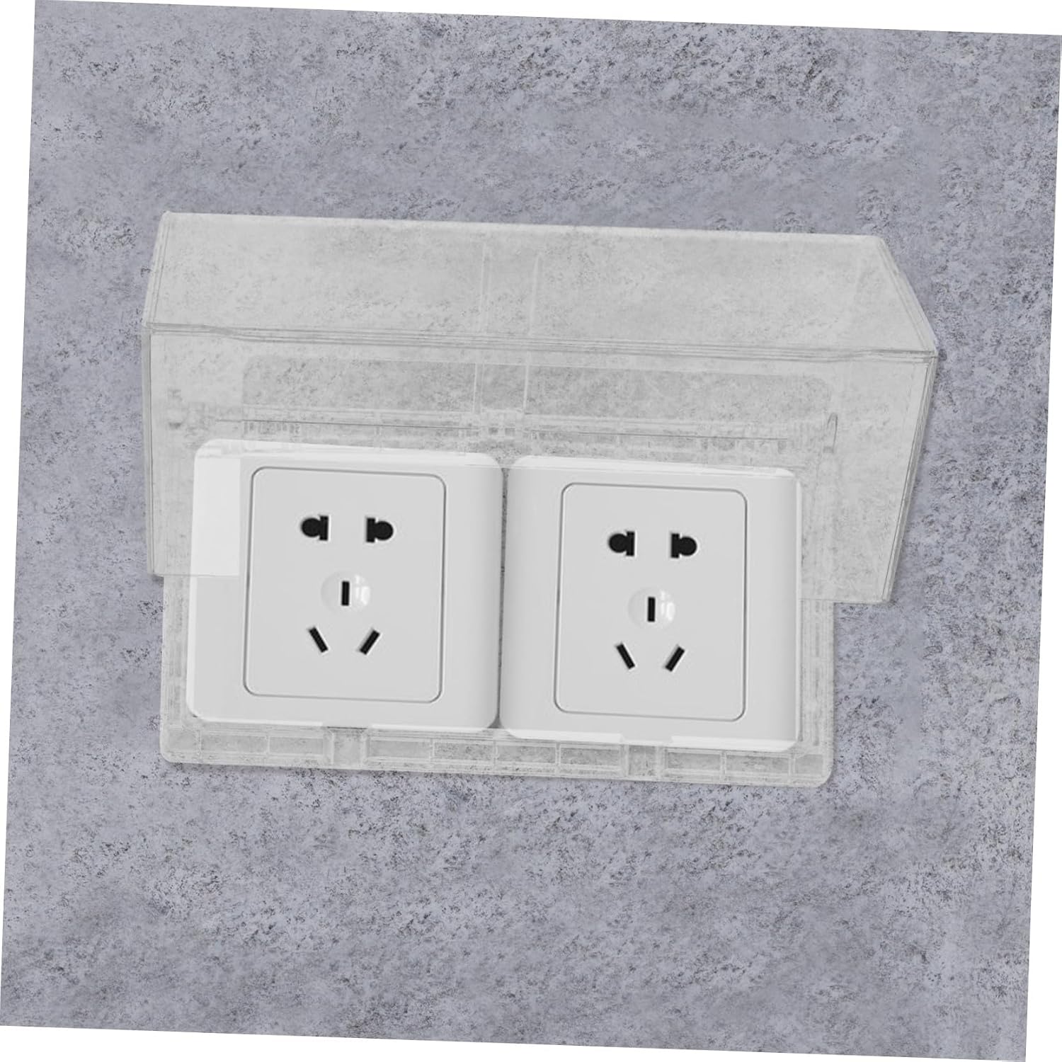 Outdoor Outlet Cover: Weatherproof Electrical Box for 2-Gang Receptacle Adhesive Waterproof Socket Case for Bathroom