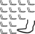 16 Pack Pegboard Pliers Holder–Black Stainless Steel Peg Board Tool Holders for Garage Organization-Secure Ring Style