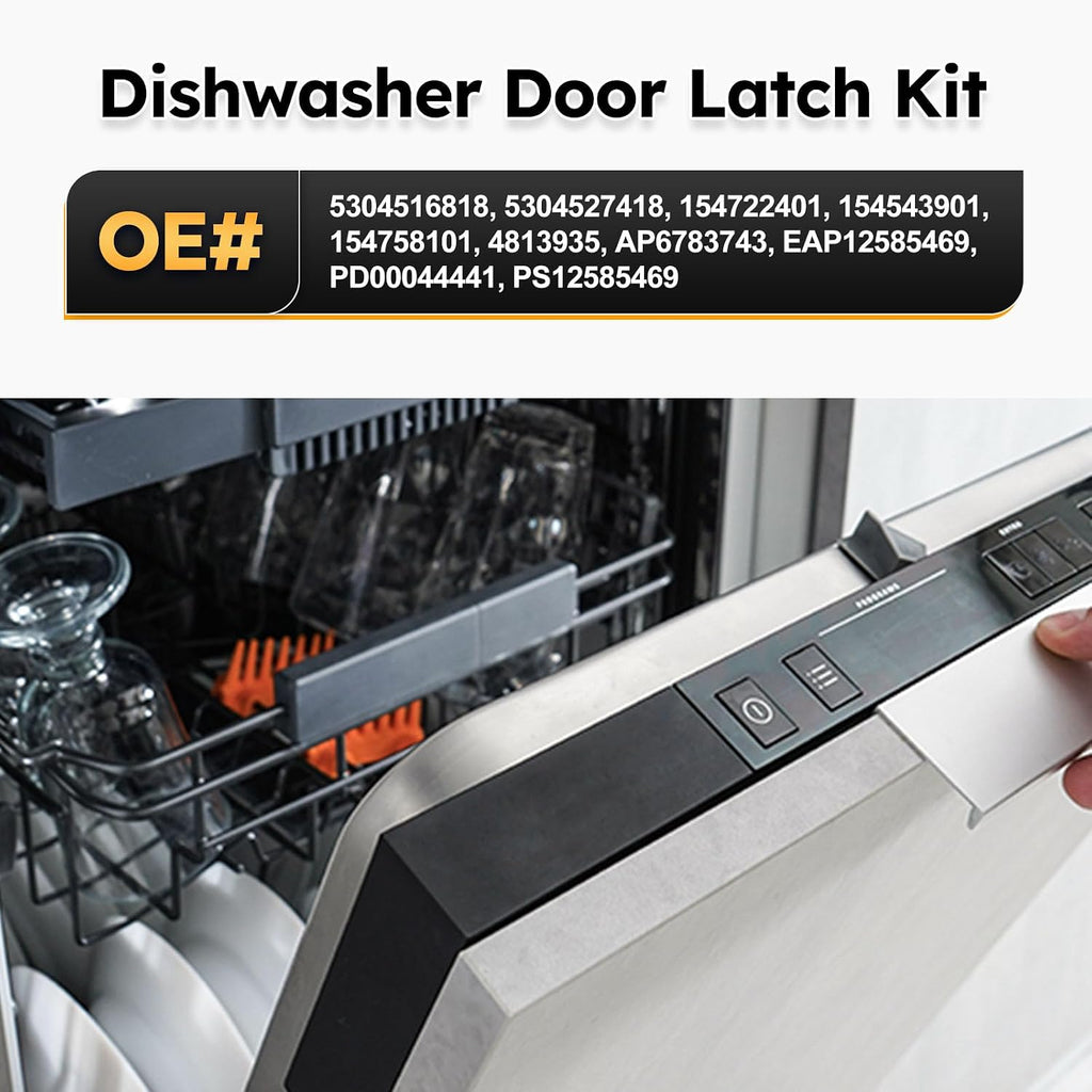 5304516818 Dishwasher Door Latch Kit for Electrolux Kenmore Frigidaire