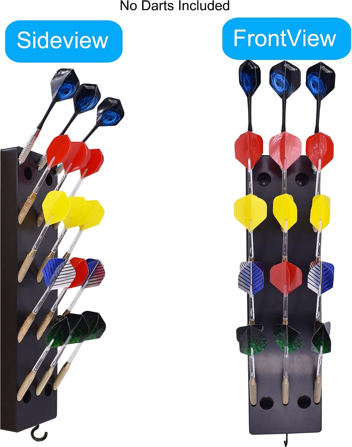 Dart Holder Wall Mount/Stand/Caddy/Display Rack Storage -Plastic -Hold 15 Steel or Soft Tip Darts W Screws -No Darts