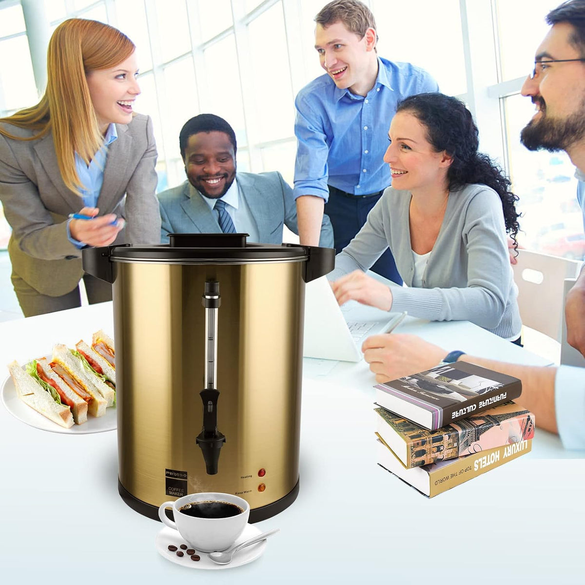 100 Cup Coffee Urn Stainless Steel Large Electric Coffee Maker