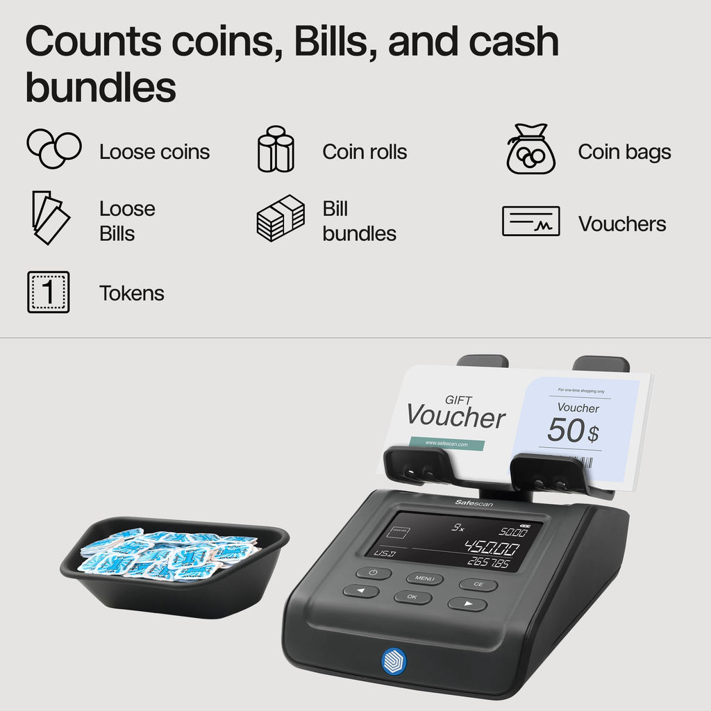 6175 Money Counter Scale for Fast Coin and Bill Counting