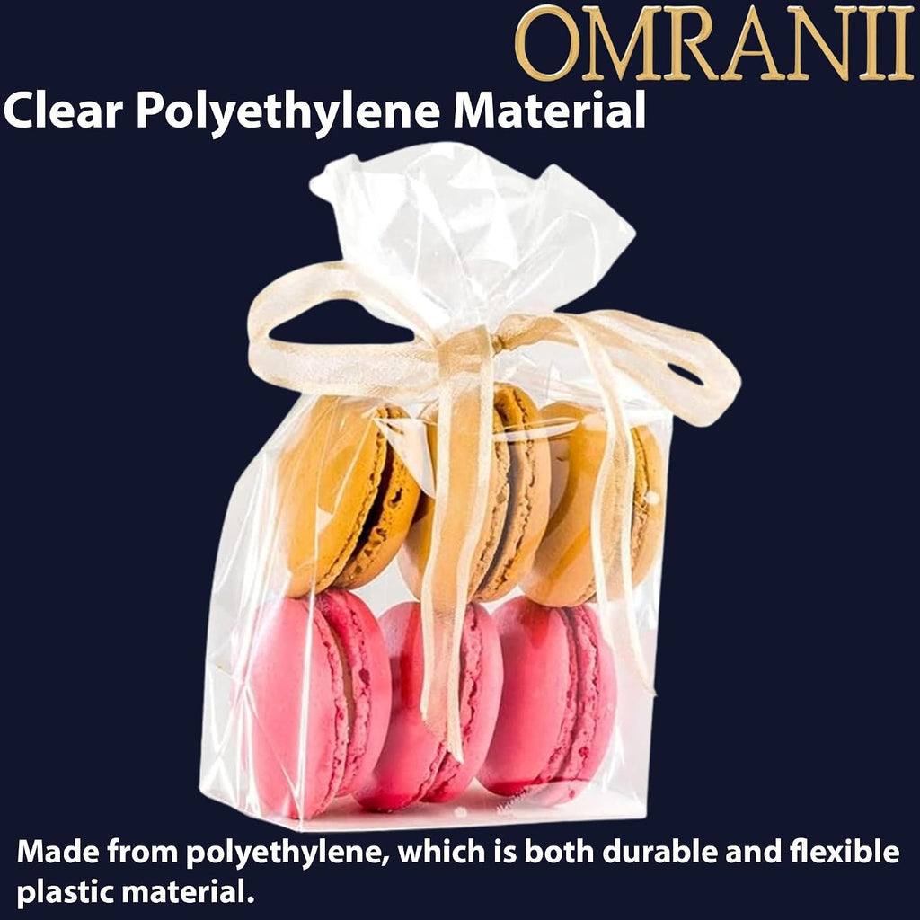 Clear Gusseted Bags, 2Mil 10" X 4" X 24" & 100 Bags | LDPE Material, For Food Packaging, Storage & Display | Heat