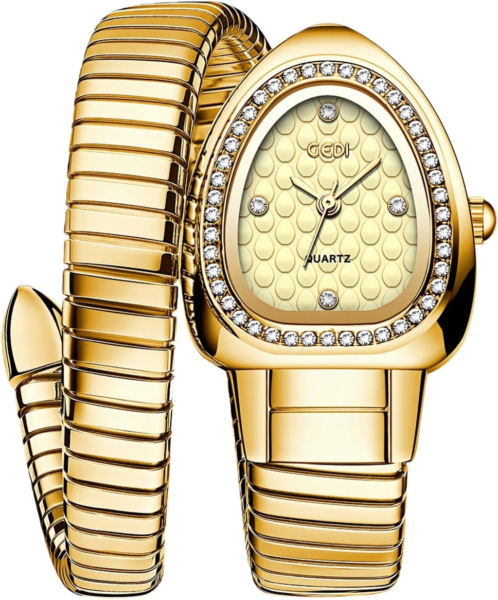 Snake Bracelet Watches for Women, Elegant Wrap Around Bangle Wristwatch, Fashion Jewelry Style Quartz Watch, Snake