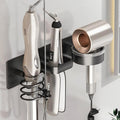 Hair Dryer Holder Wall Mounted,Blow Dryer, Curling Iron, Straightener Holder 3 in 1 Bathroom Metal Hair Tool