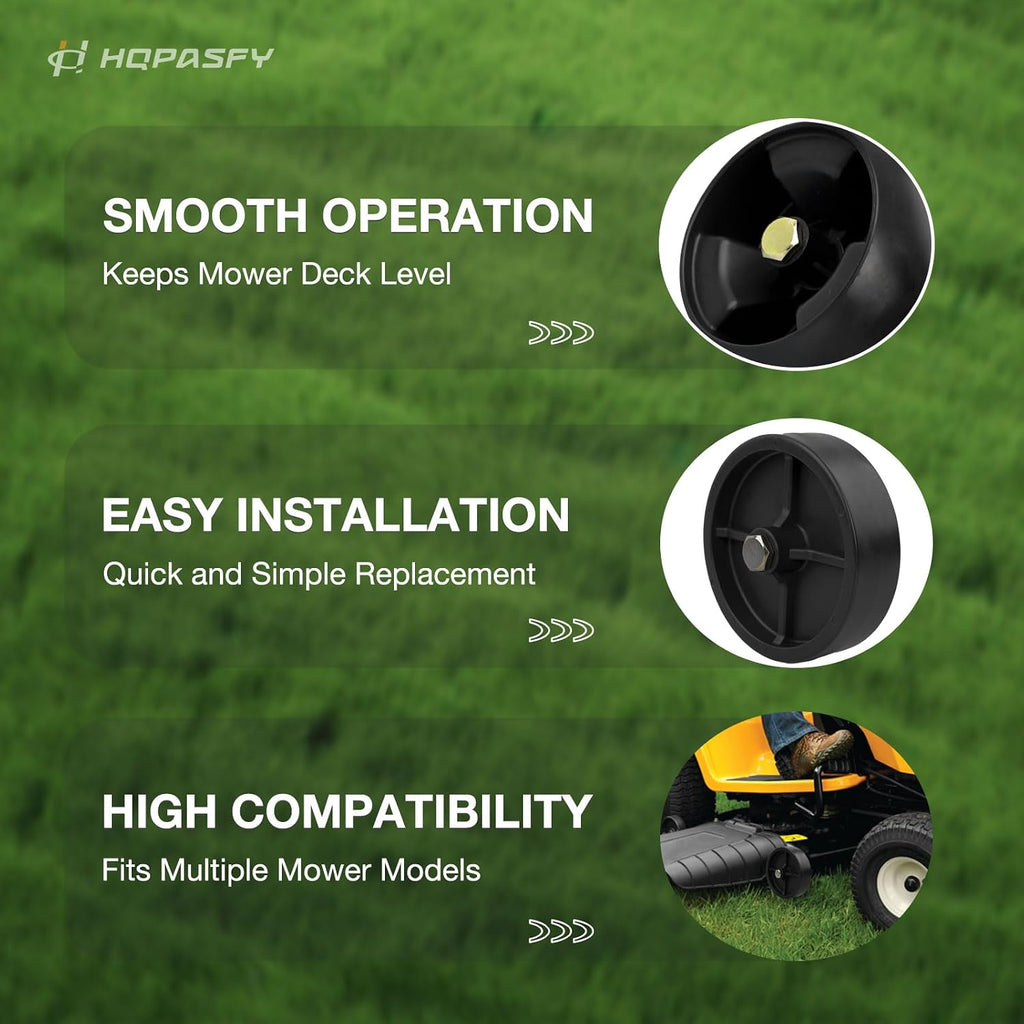 HQPASFY 4 Pack 734-0973 Deck Wheels 734-04155 Deck Wheels Compatible with Cub Cad et XT1-LT46, MTD, Craftsman T240 42" 44" 46" 50" Deck Lawn Mower Replace# 112-0677 112-0337