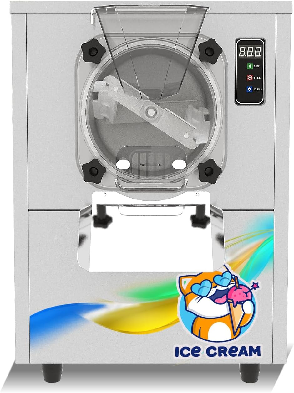 Commercial Small Countertop Hard Ice Cream Machine, Desktop hard ice cream maker for small business - 4 Gal/Hour
