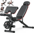 Workout Bench, Adjustable Weight Bench with Leg Extension and Leg Curl, Extended Headrest, 900LBS Preacher Curl Bench