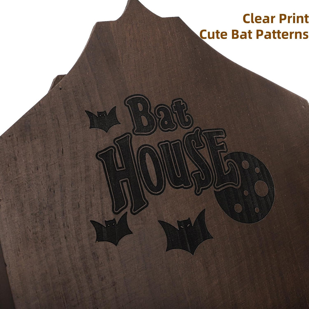 Bat House for Outdoors, Large Cedar Wood Bat Shelter with Mounting Kit, Weatherproof Garden & Backyard Habitat