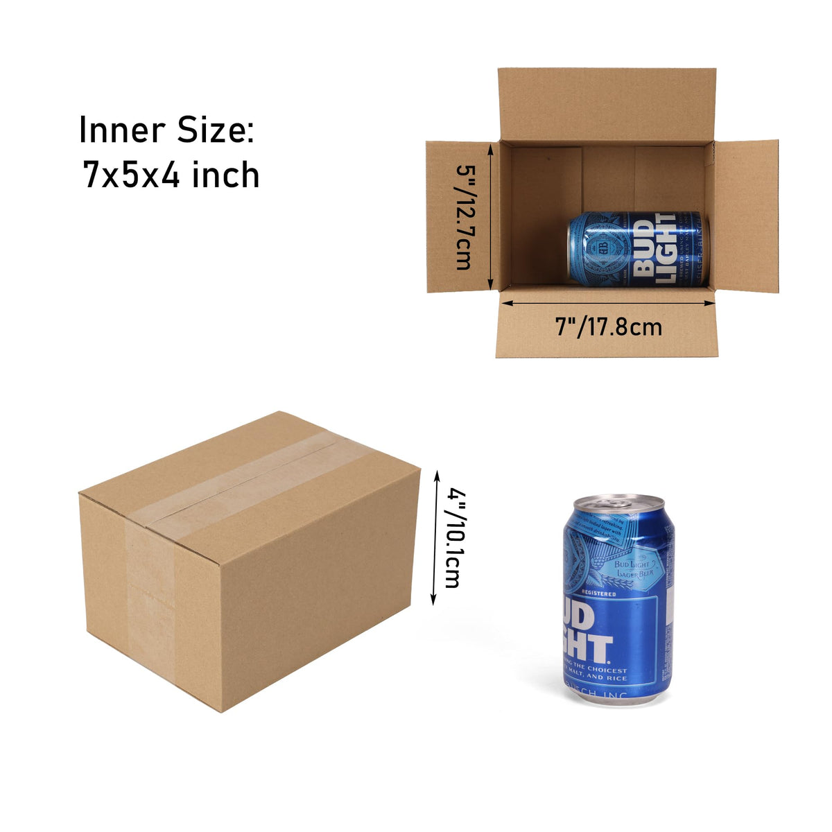 40 Packs 7x5x4 Shipping Boxes, Brown Mailing Boxes