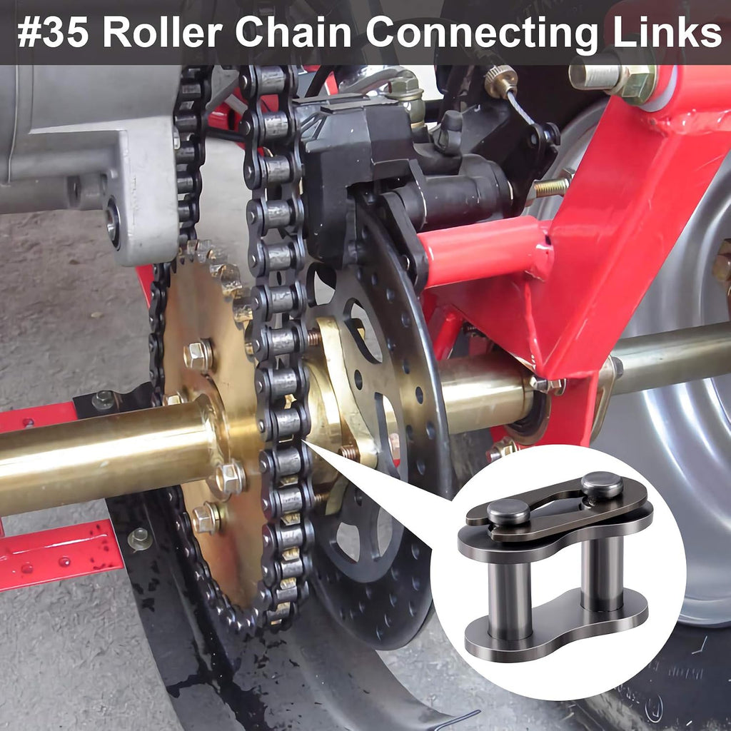 PAGOW 20pcs #35 Chain Master Link Roller, Steel Alloy Heavy Duty Connector
