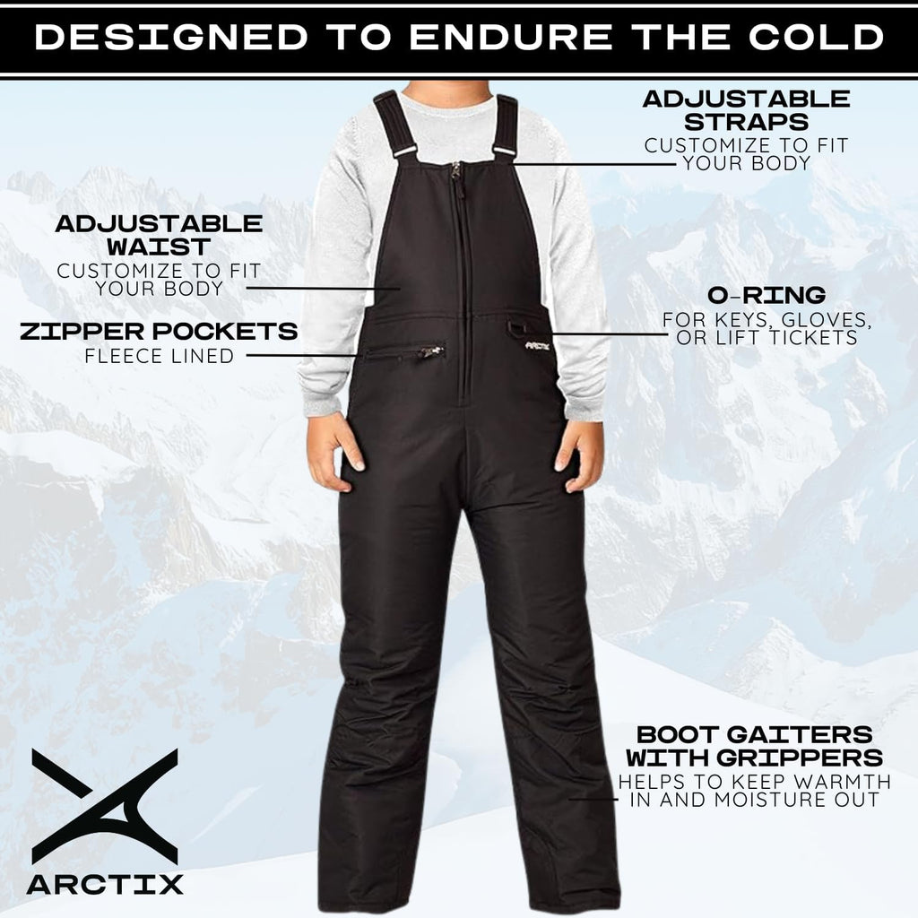Kids Insulated Snow Bib Overalls