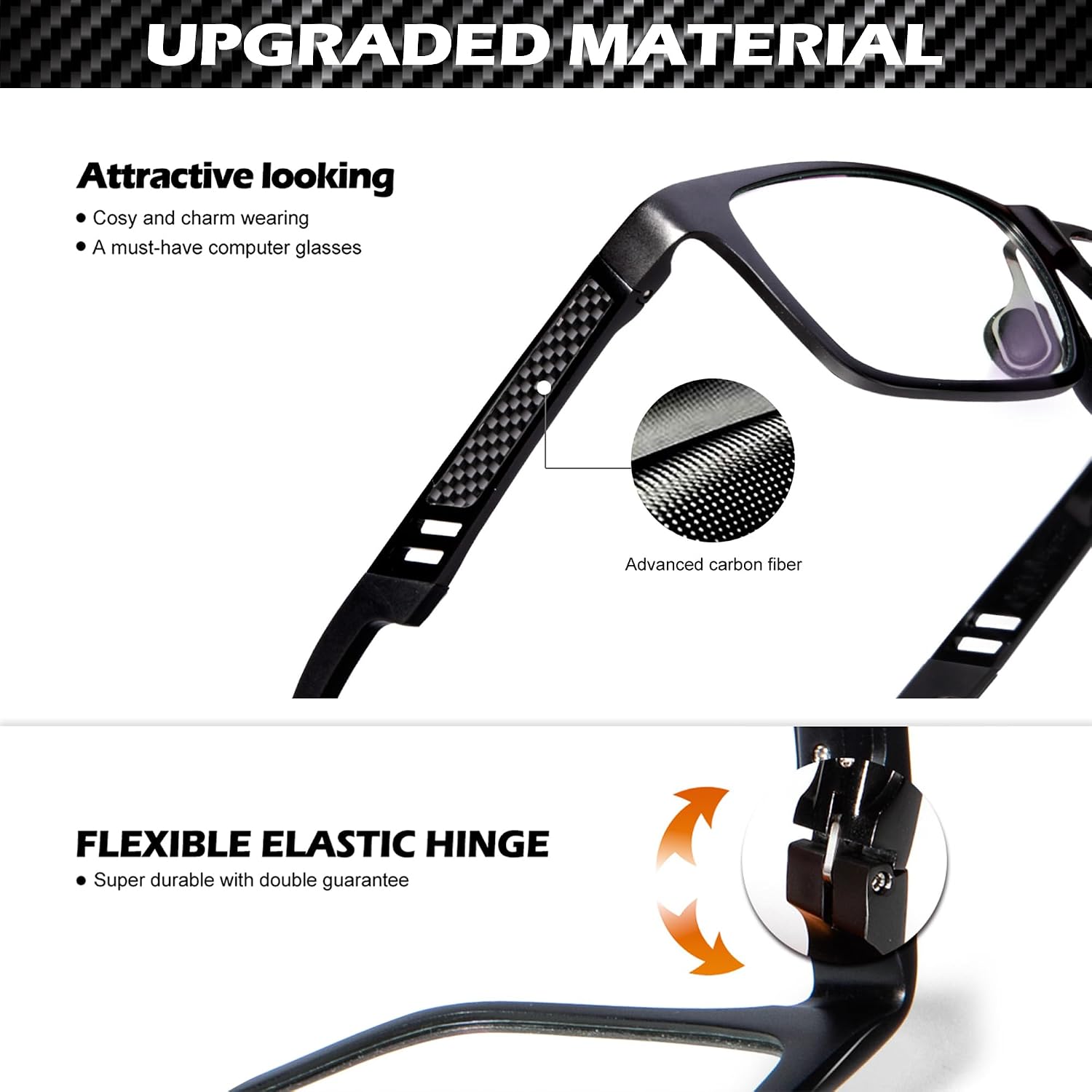 Blue Light Blocking Glasses Men Computer Gaming Glasses Lightweight Al-Mg Metal Anti Eyestrain Eye Protection