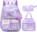 Lovely Girls Backpack School Bag for Students Kids Book Bag with Multiple Pockets Splash-proof Children's