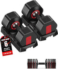 Adjustable Dumbbell Set, All in One Weights Dumbbell with Non-Slip Handle, 1 Hand Quick Adjust weight set for Home Gym