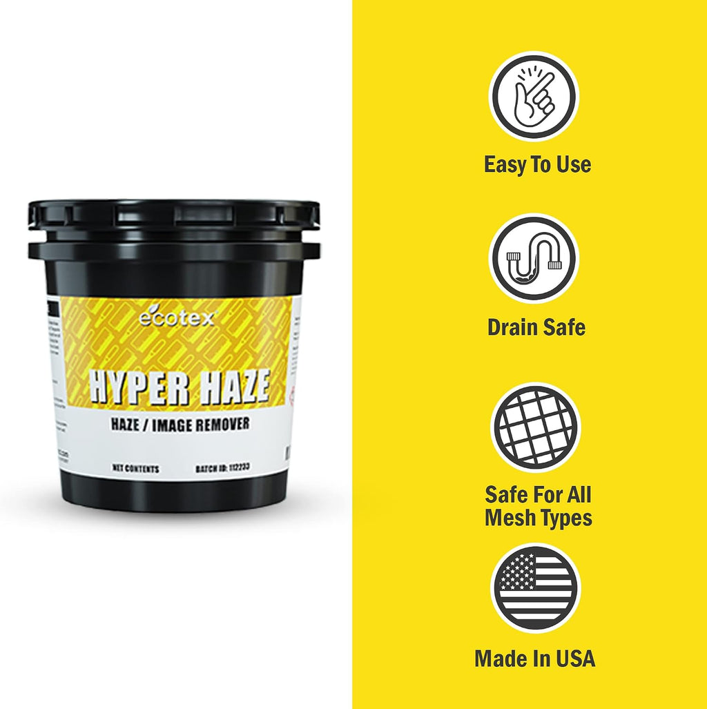 Ecotex Screen Printing Cleaning Kit - Press Wash, Emulsion & Haze Remover | Includes 1 Pt Plastisol Press Wash, 1 Pt