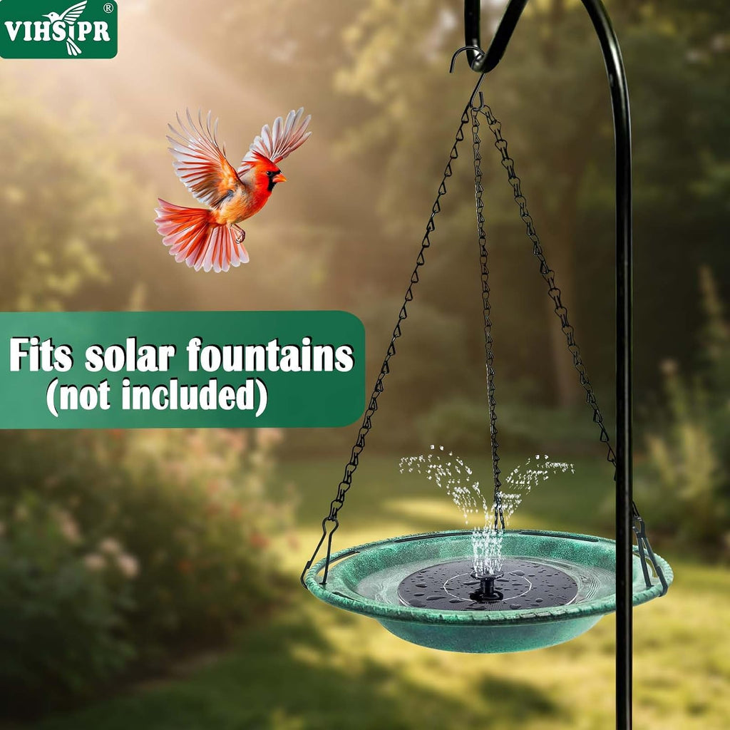 Hanging Bird Bath & Feeder Bowl, 12 in, Antique Green