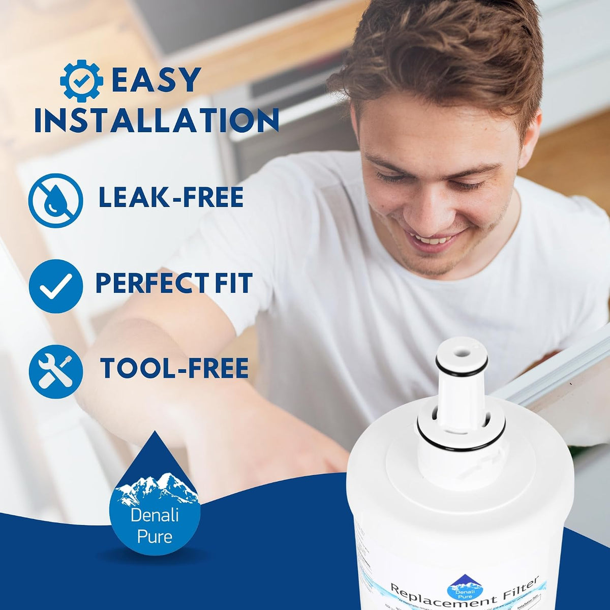 3-Pack Replacement for Samsung RS2530BBP Refrigerator Water Filter