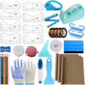 Sublimation Shirts Tool Kits With 8 T Shirt rulers, 3Pack Teflon Sheet for Heat Press 12*16in, Heat Resistant Gloves