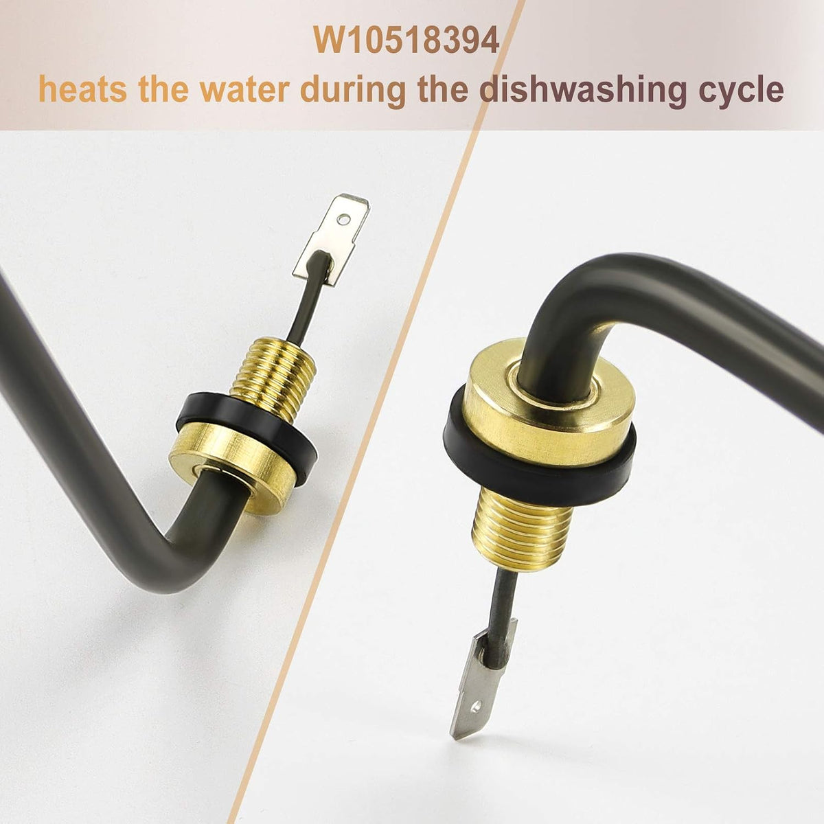 W10518394 Dishwasher Heating Element Replacement for Whirlpool, Kenmore, KitchenAid, Maytag - Replaces W10134009, W10441445, AP5690151, EAP8260087, PS8260087