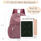 Mini Nylon Women Backpack Purse Lightweight Waterproof Travel Multi-Pockets