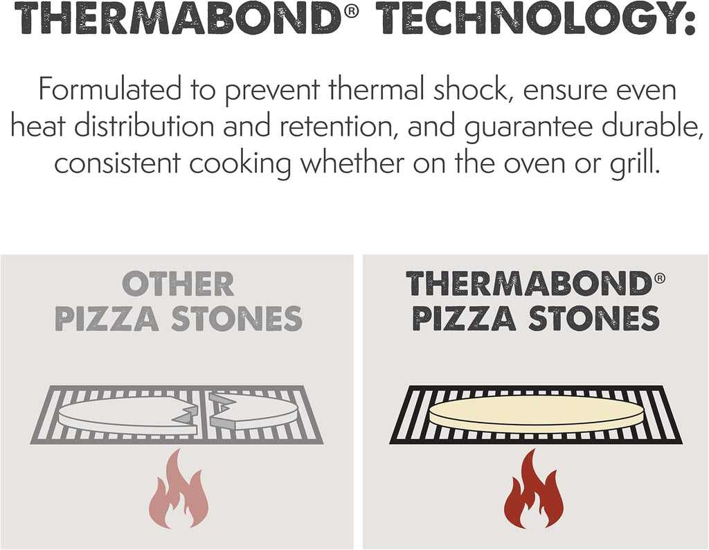 16.5" Round ThermaBond Baking/Pizza Stone - for Oven or Grill - PC9898