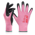 Nitrile Work Gloves FN330, 3 Pairs, 3D-Comfort Stretchy Fit, Firm Grip, Thin & Lightweight, Touch-Screen Compatible