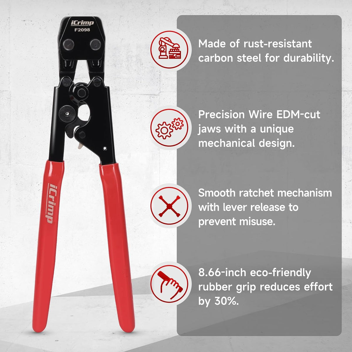iCrimp PEX Pipe Clamp Crimping Tool Kit for Stainless Steel Clamps