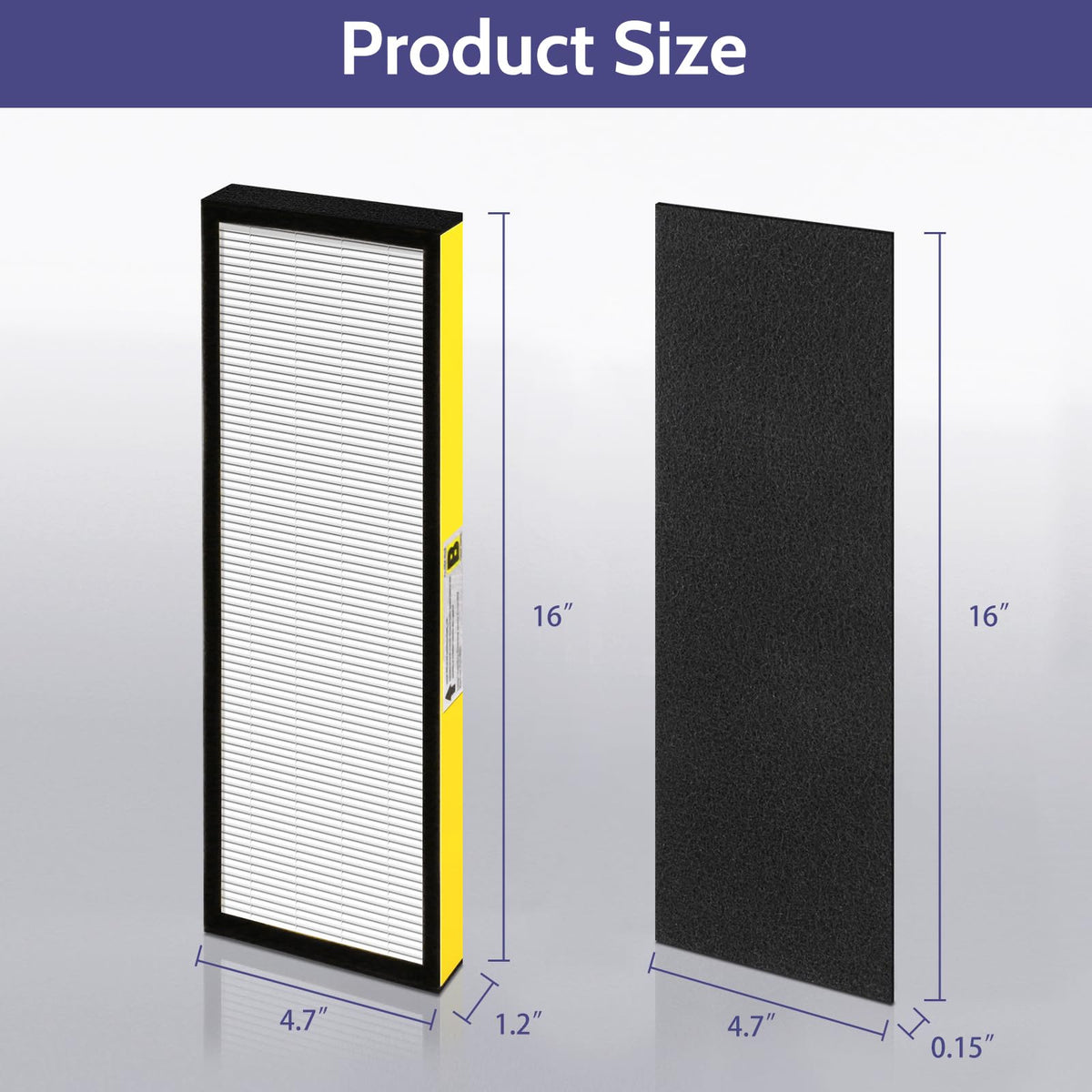 FLT4825 HEPA Filter B Replacement for GermGuardian Air Purifier