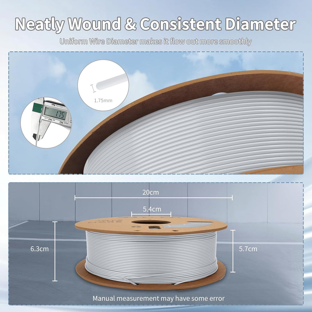 3D Printing Filament High-Speed PLA Filament 1.75mm 300mm/s 1kg Cardboard Spool Dimensional Accuracy +/- 0.03 mm Fit