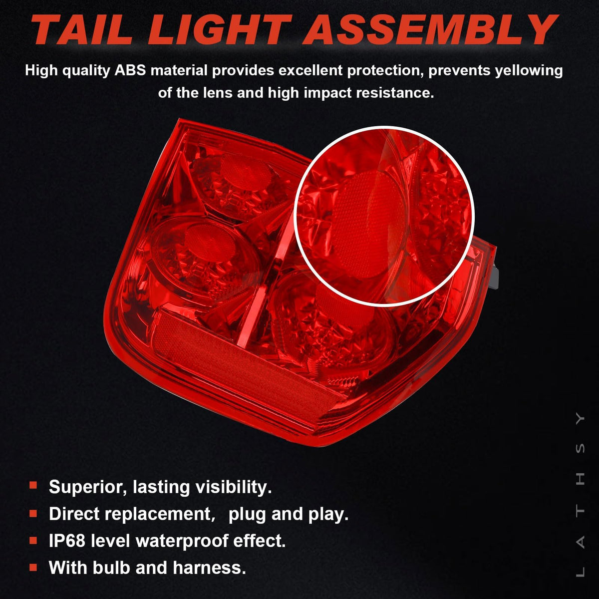 Tail Light Compatible With 2003-2005 Honda Pilot Right Passenger Side
