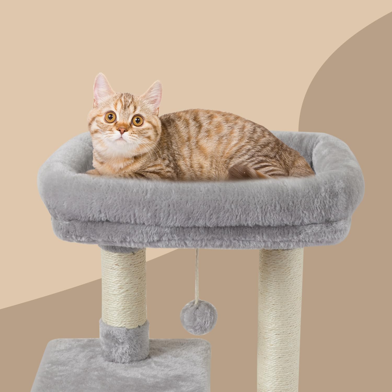Cute Cat Tree Kitten Cat Tower for Indoor Cat Condo Sisal Scratching Posts with Jump Platform Cat Furniture Activity