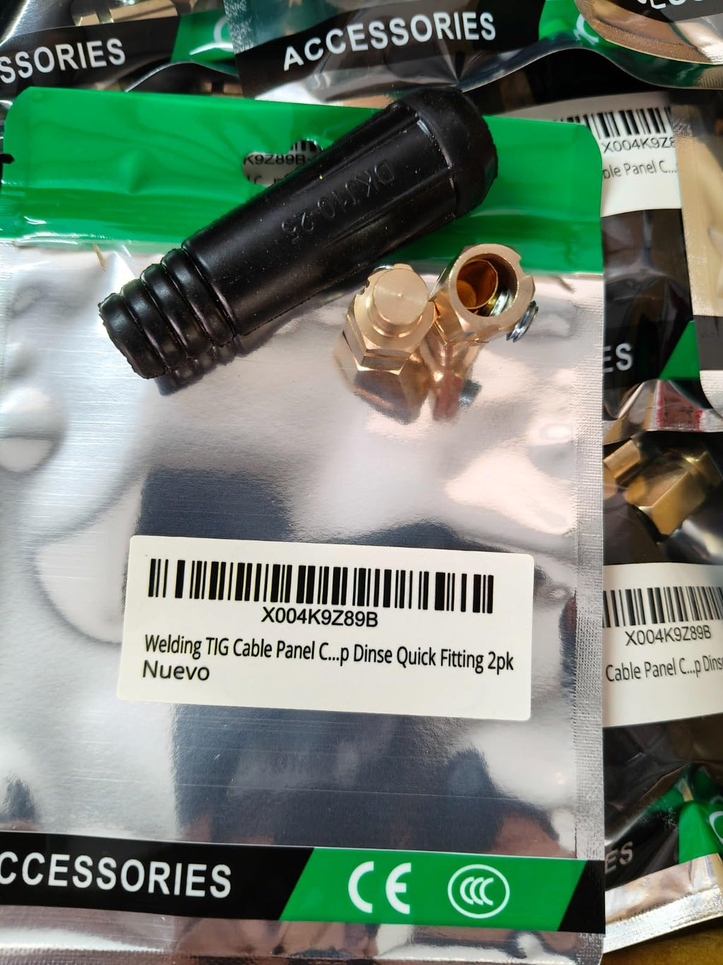 Welding TIG Cable Panel Connector-Plug and Socket Dinse Dinze Quick Fitting 315Amp DKJ35-50 2pk
