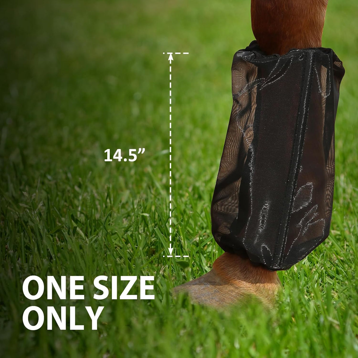 Universal Size Horse Leggings Fine Mesh Horse Fly Boots Greatly Reduce Stomping Breathable Horse Boots Leg Wraps (Set