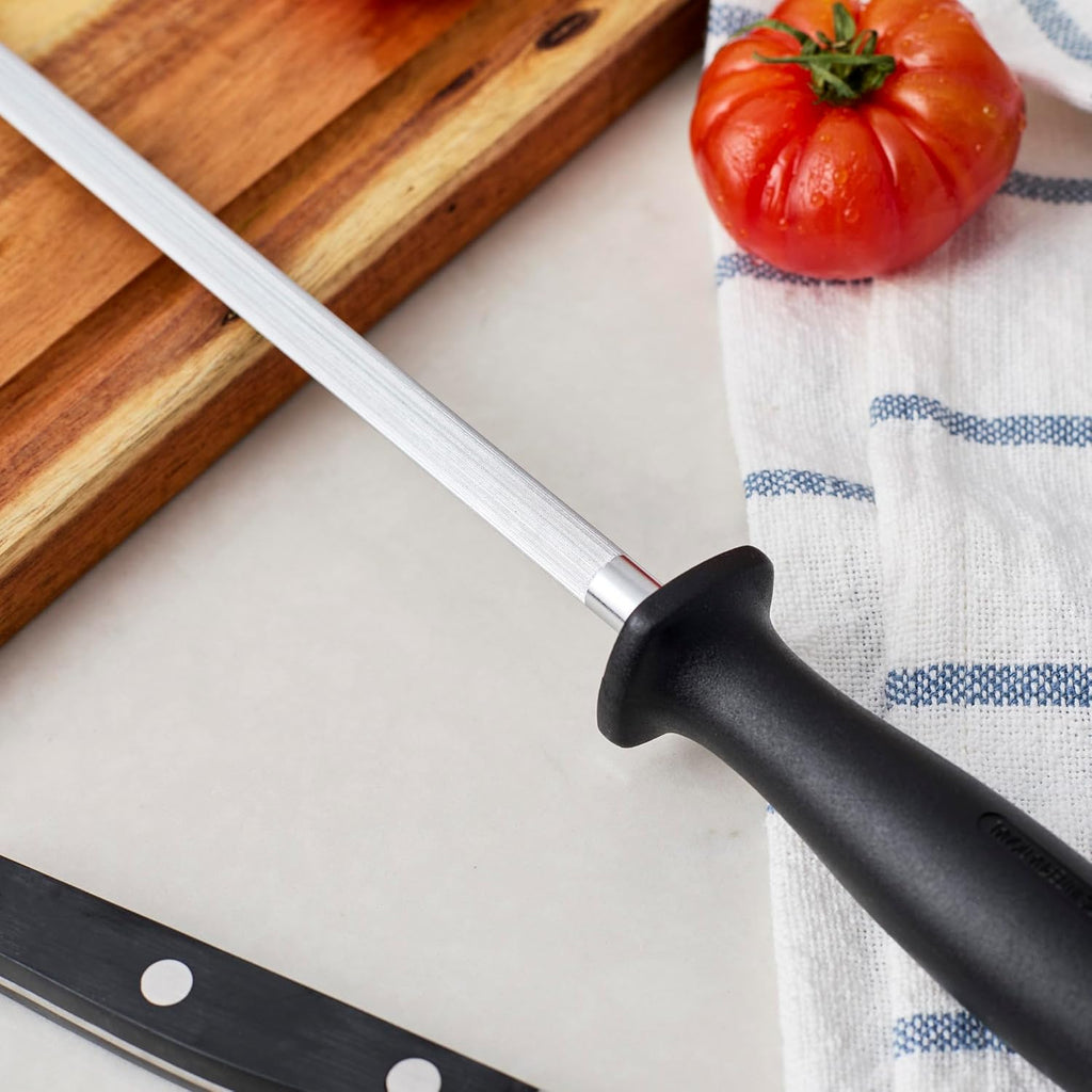 Sharpening Steel, Fine Edge Honing Rod for Knife Blade Maintenance | Restores Knife Edge Between Professional